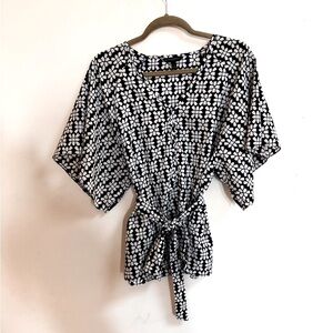 Silky Banana Republic Tie Waist Blouse